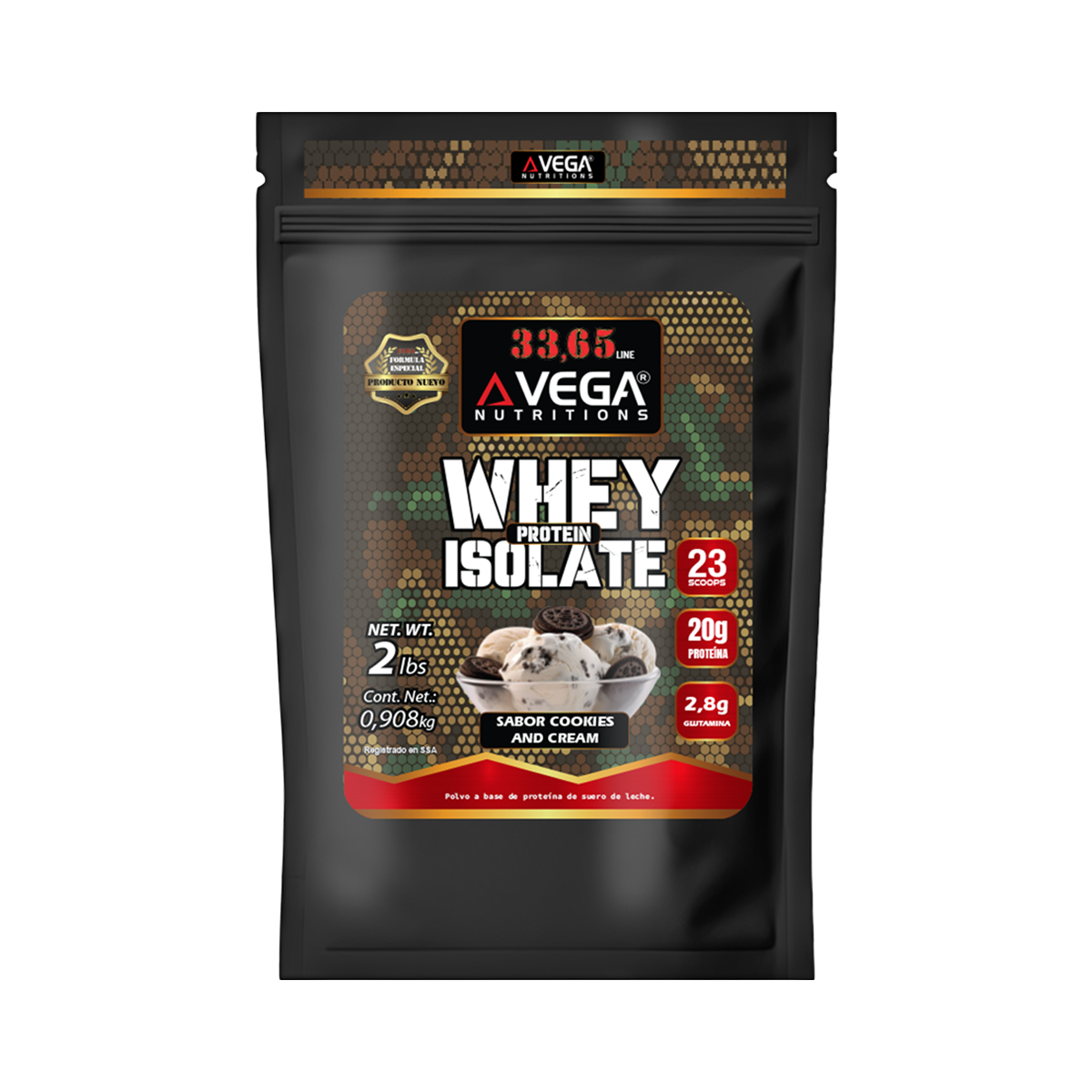 33,65 WHEY ISOLATE PROTEIN 2LB