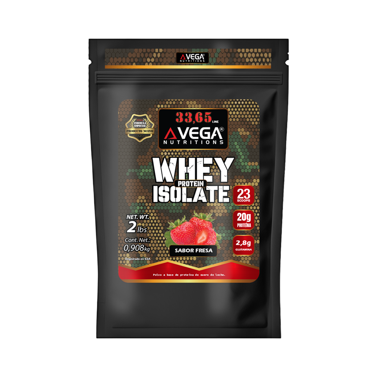 33,65 WHEY ISOLATE PROTEIN 2LB
