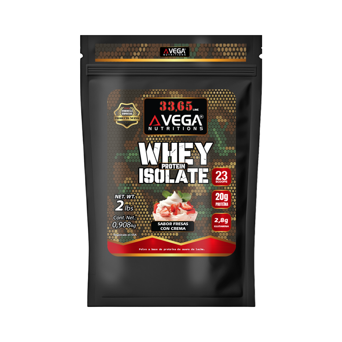 33,65 WHEY ISOLATE PROTEIN 2LB