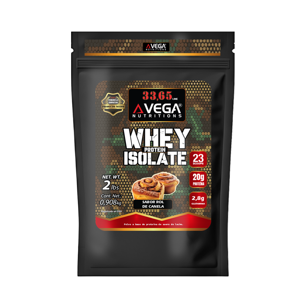 33,65 WHEY ISOLATE PROTEIN 2LB