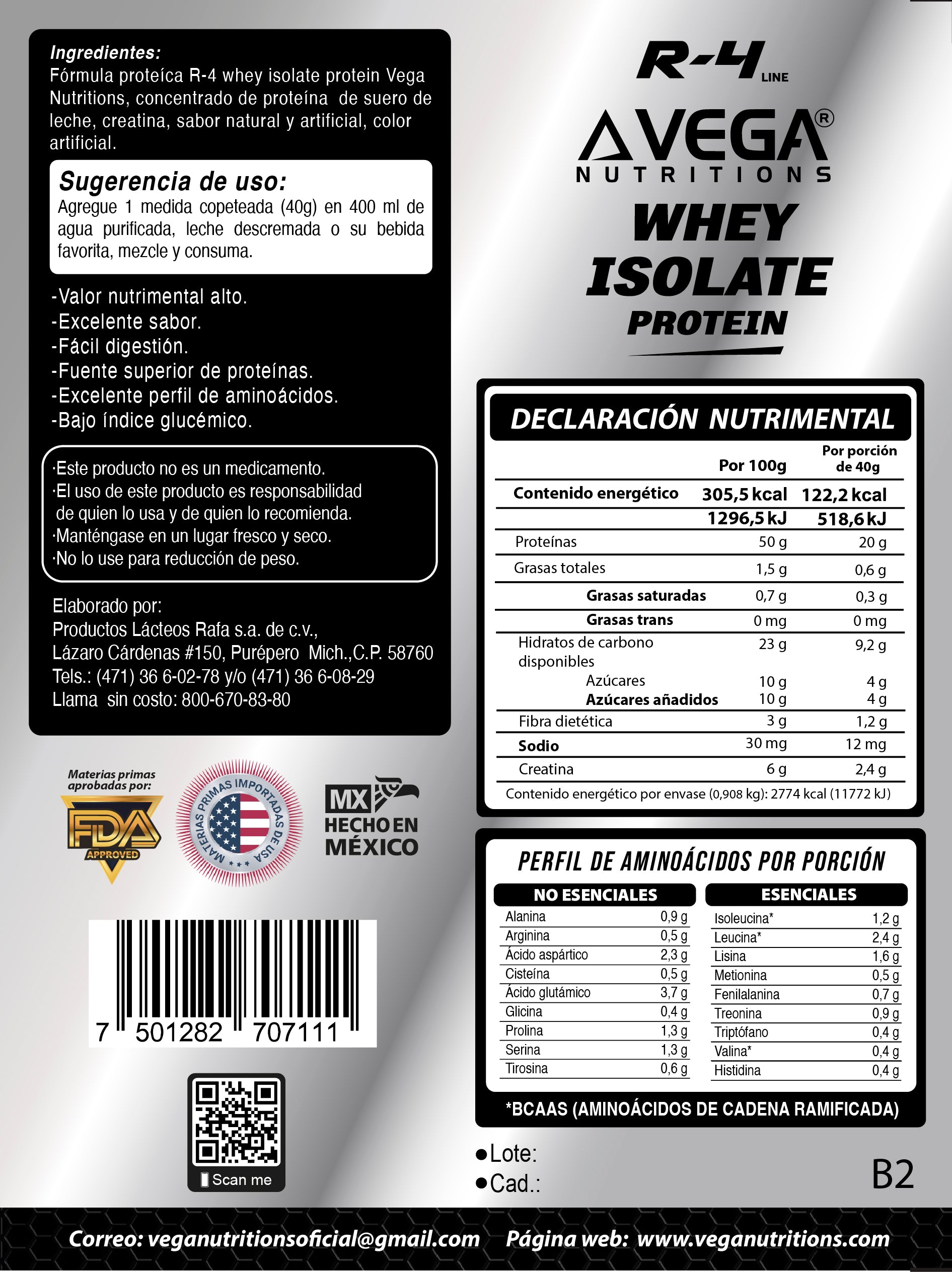 R4 WHEY ISOLATE PROTEIN 2LB