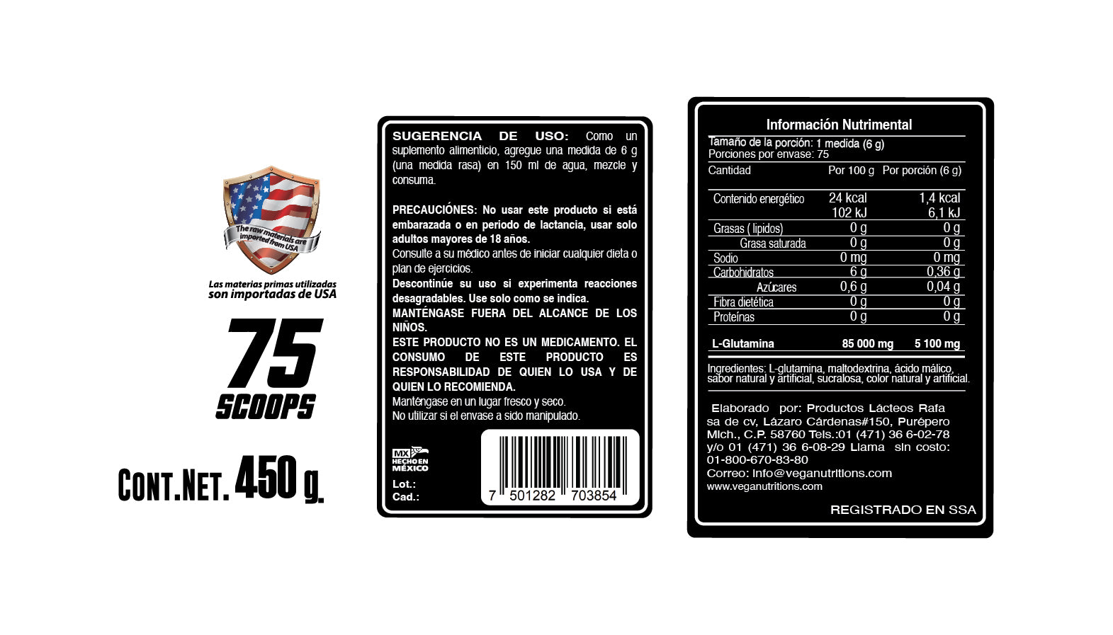 GLUTAMINA RAIDEN 450g