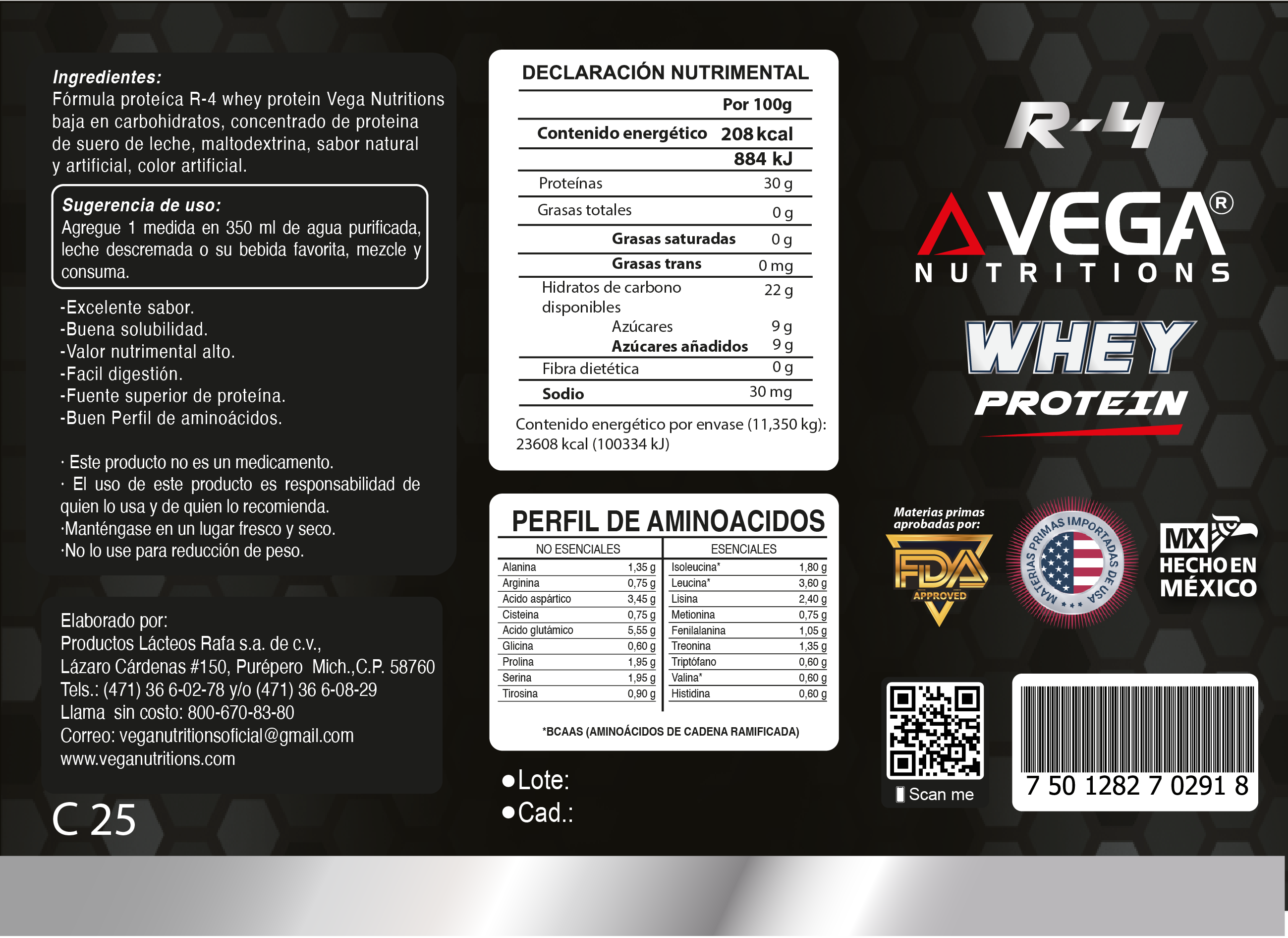 R4 WHEY PROTEIN 25LB