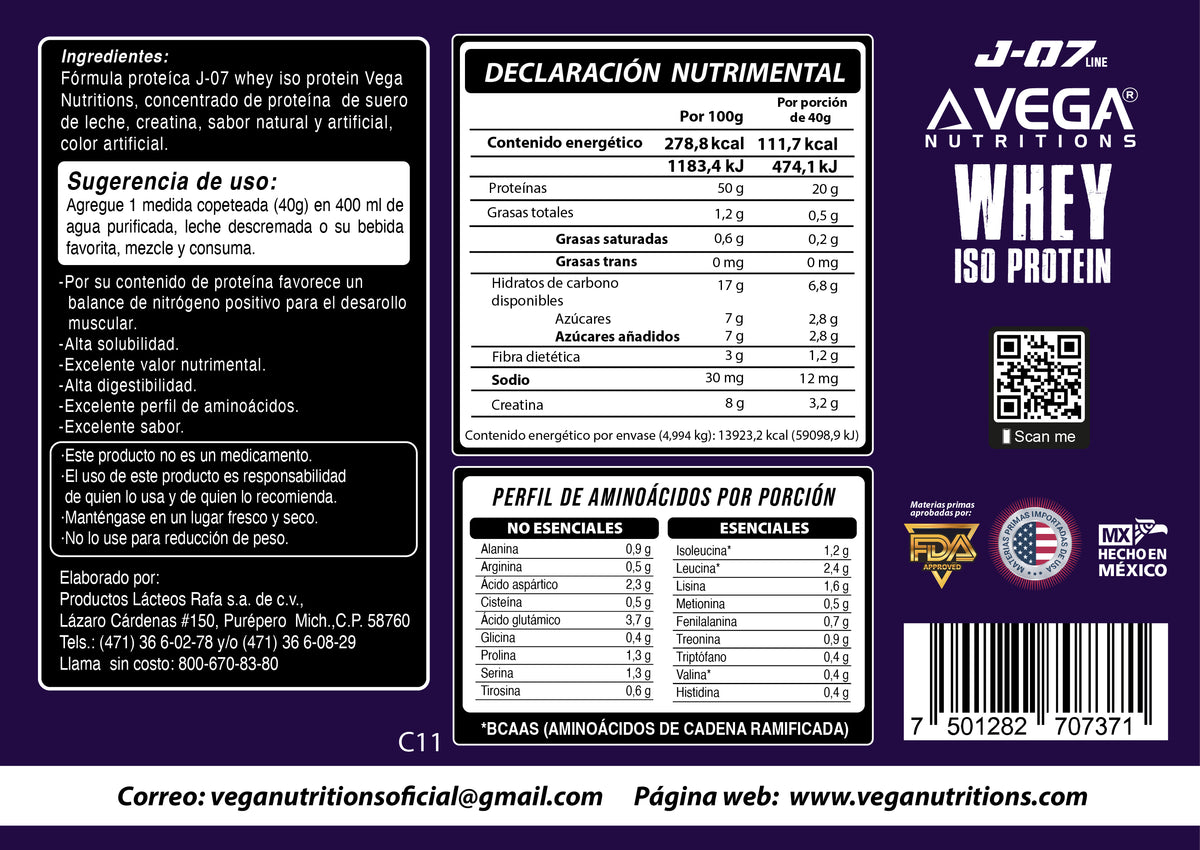 Etiqueta e información nutrimental