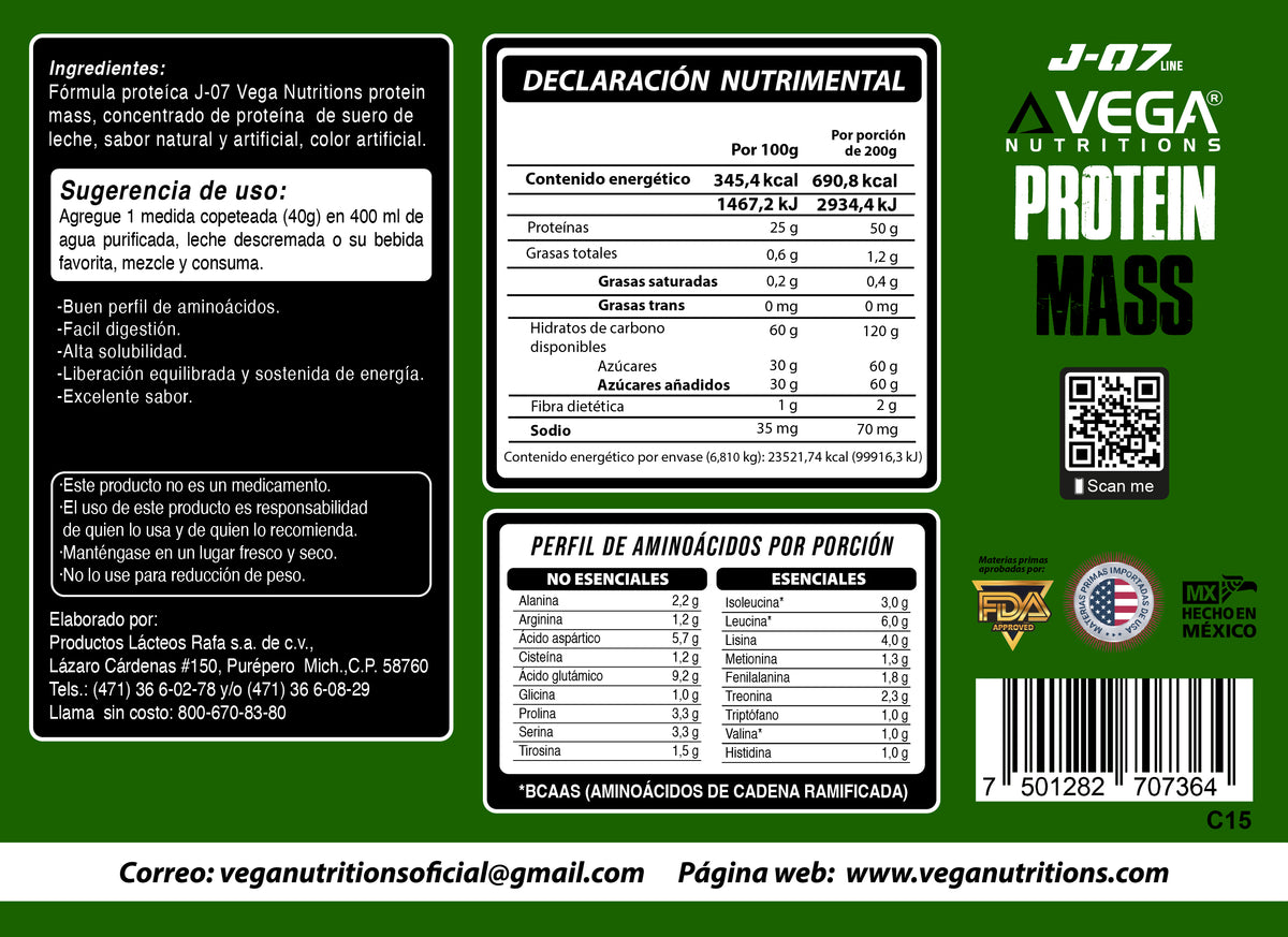 Etiqueta e información nutrimental