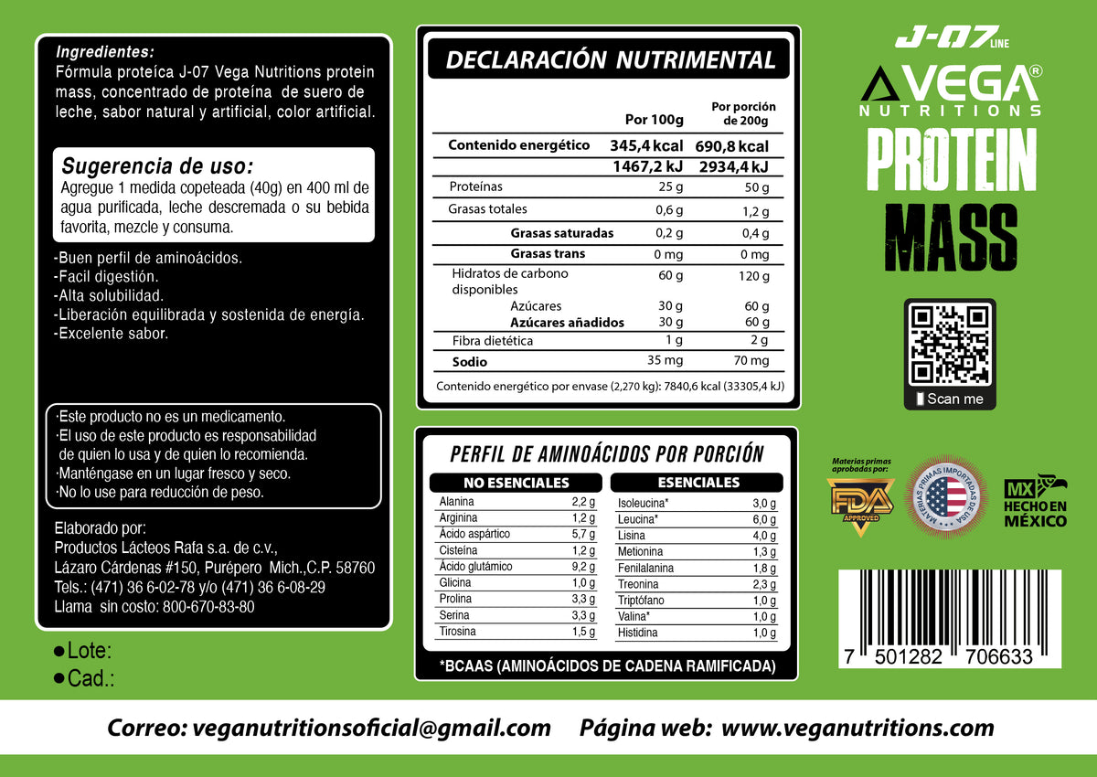 Etiqueta e información nutrimental