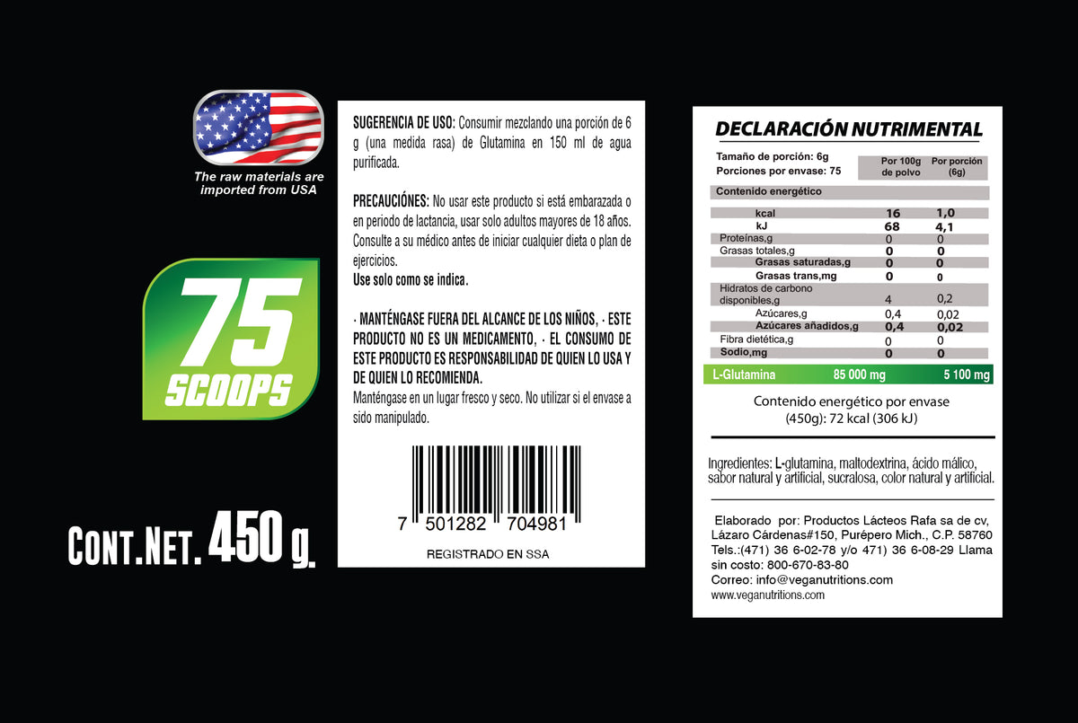 Etiqueta e información nutrimental