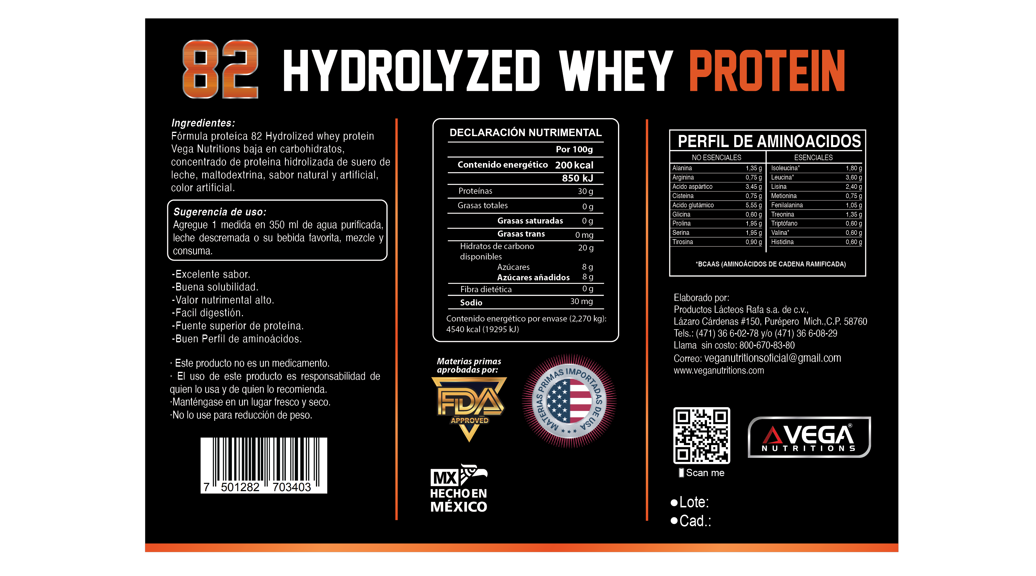 82 HYDROLYZED PROTEIN 5LB