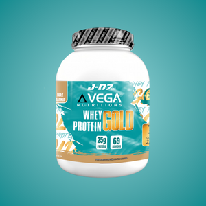 Bote de J-07 Whey Protein Gold 5 lb - Proteína premium Vega Nutritions