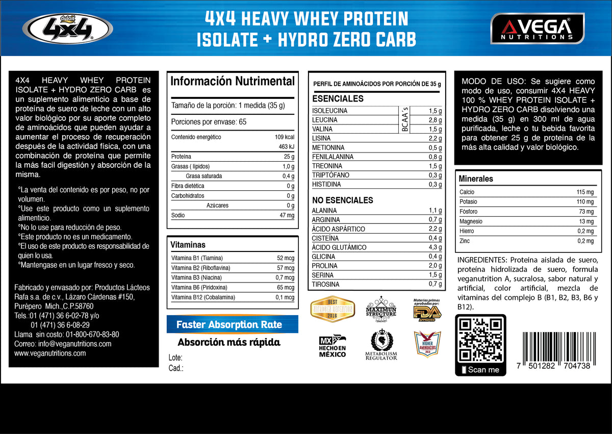 Etiqueta e información nutrimental